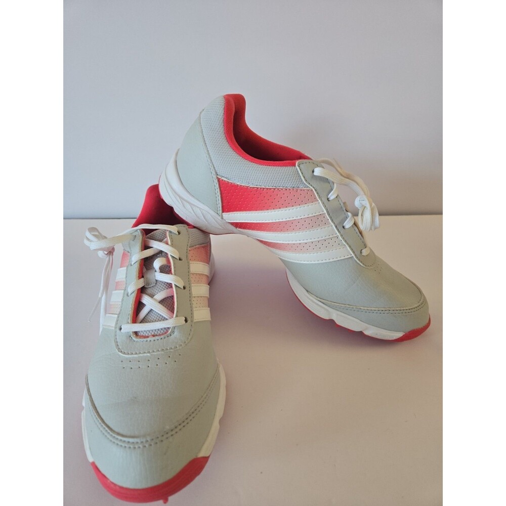Adidas Tech Response Golf Shoes Womens 7 Grey Pink Soft Spikes Sneaker